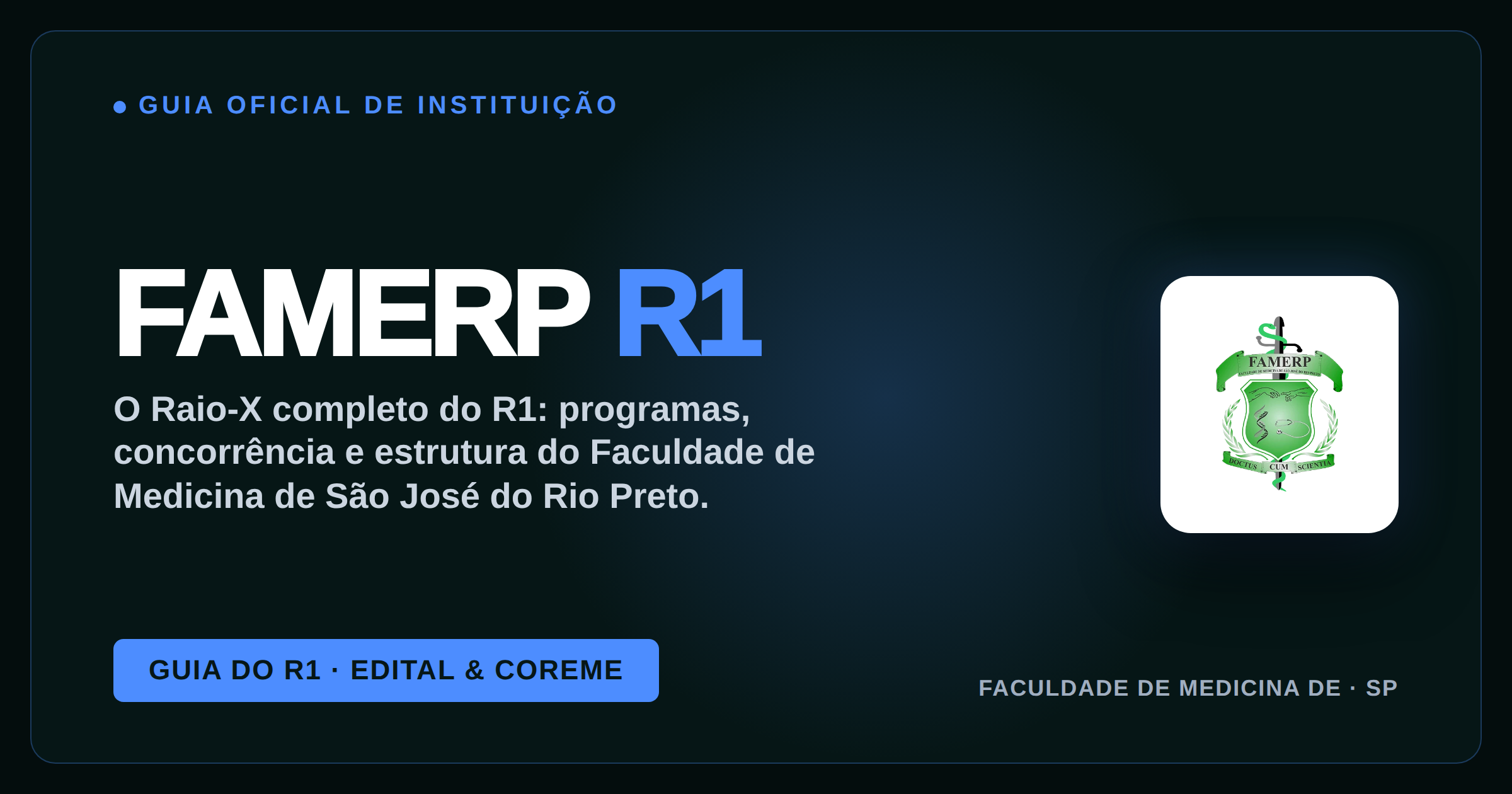 Análise curricular da residência médica FAMERP 2026/2027: prazos, pontuação e preparação estratégica