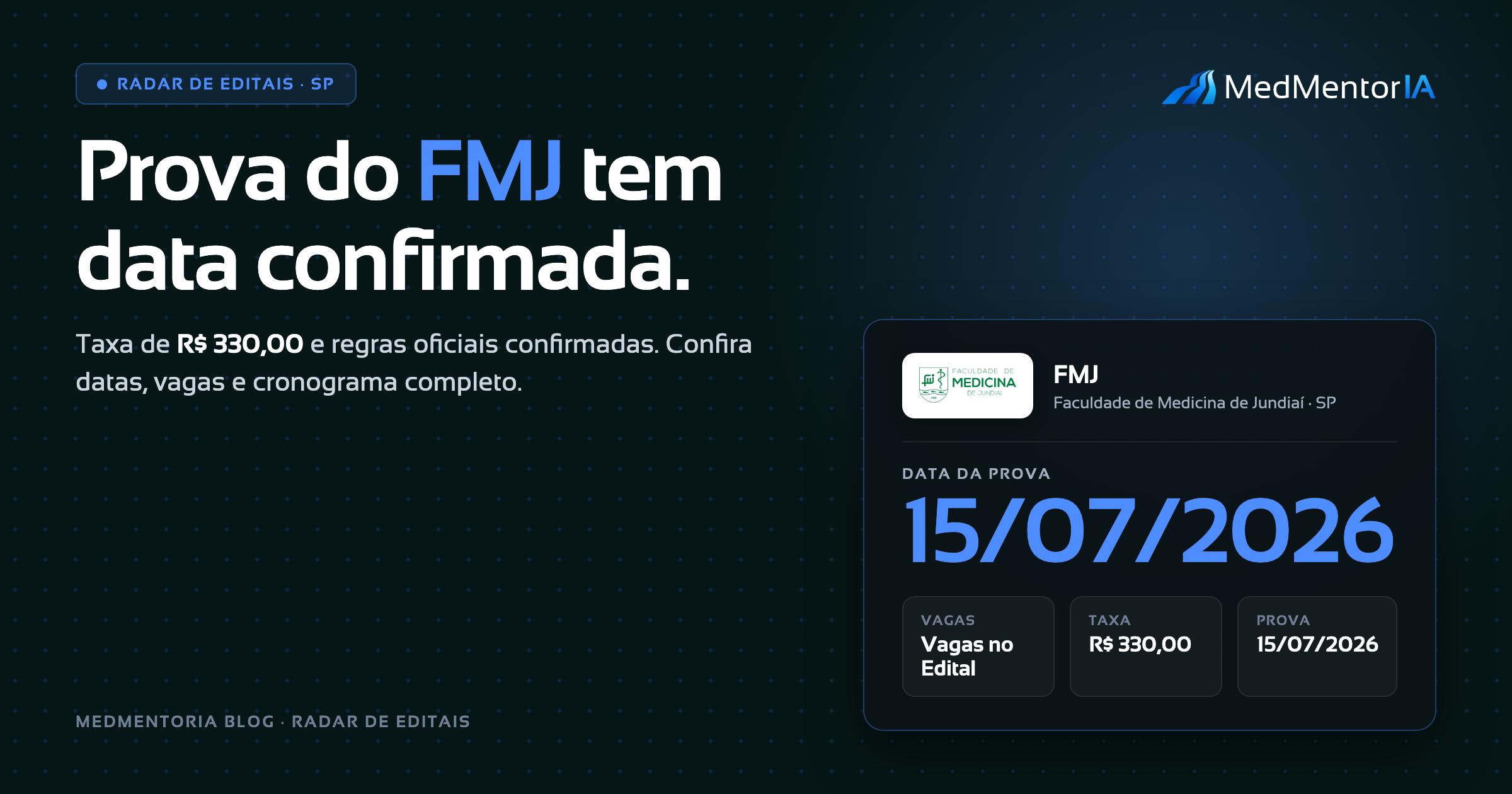 Calendário de Residência Médica 2026/2027: Datas Confirmadas, Prazos da FMJ e Planejamento Estratégico