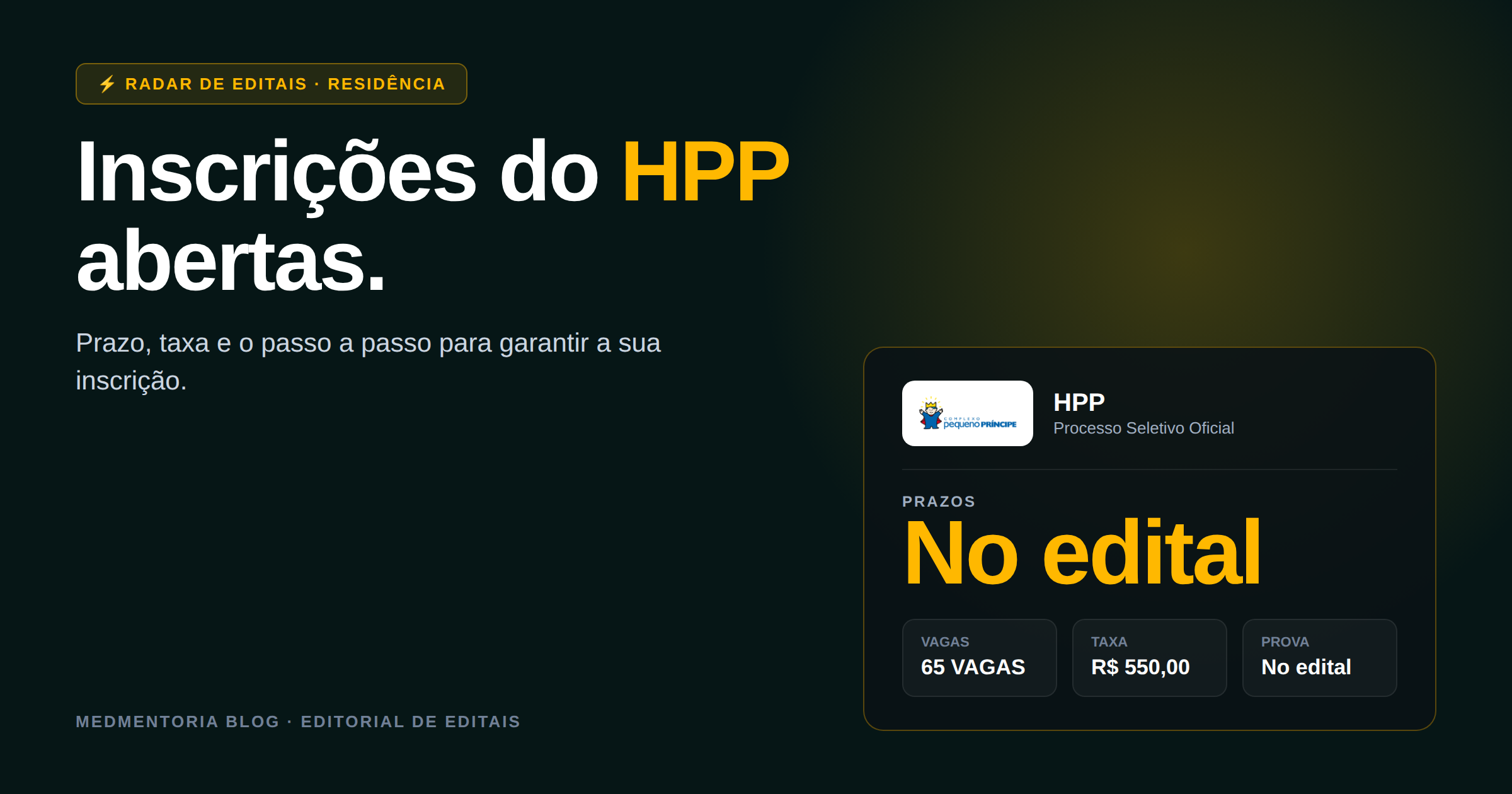 Como se inscrever na residência médica do HPP: prazos, taxa e preparação estratégica
