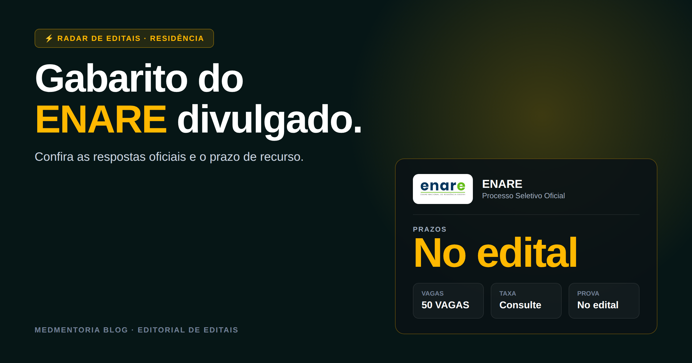 ENARE R+ 2026/2027: Correção das Provas de Pré-Requisito Acontece em 13/09, Confira o Guia Completo
