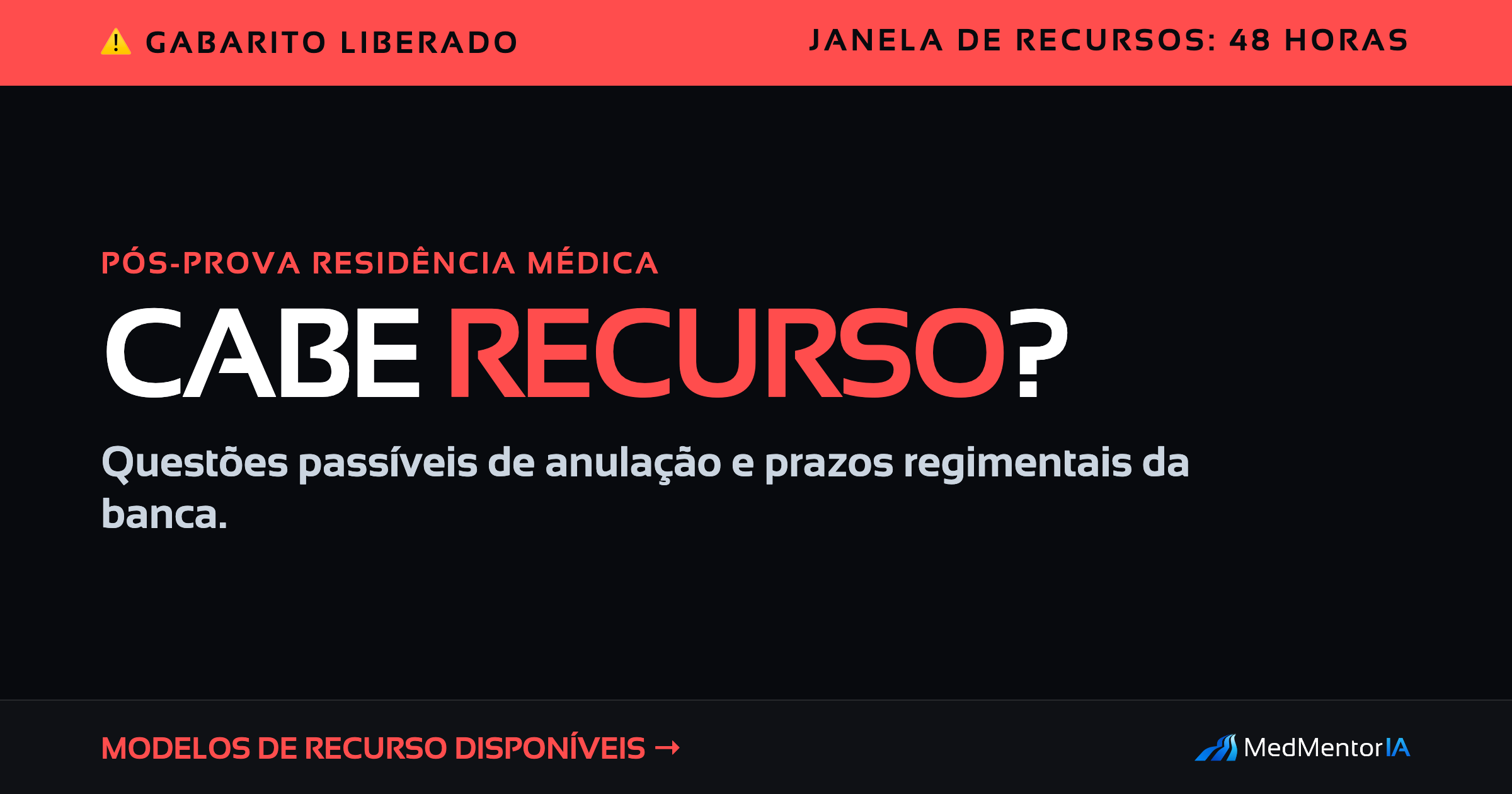 Gabaritos e Recursos em Residência Médica: Guia 2026