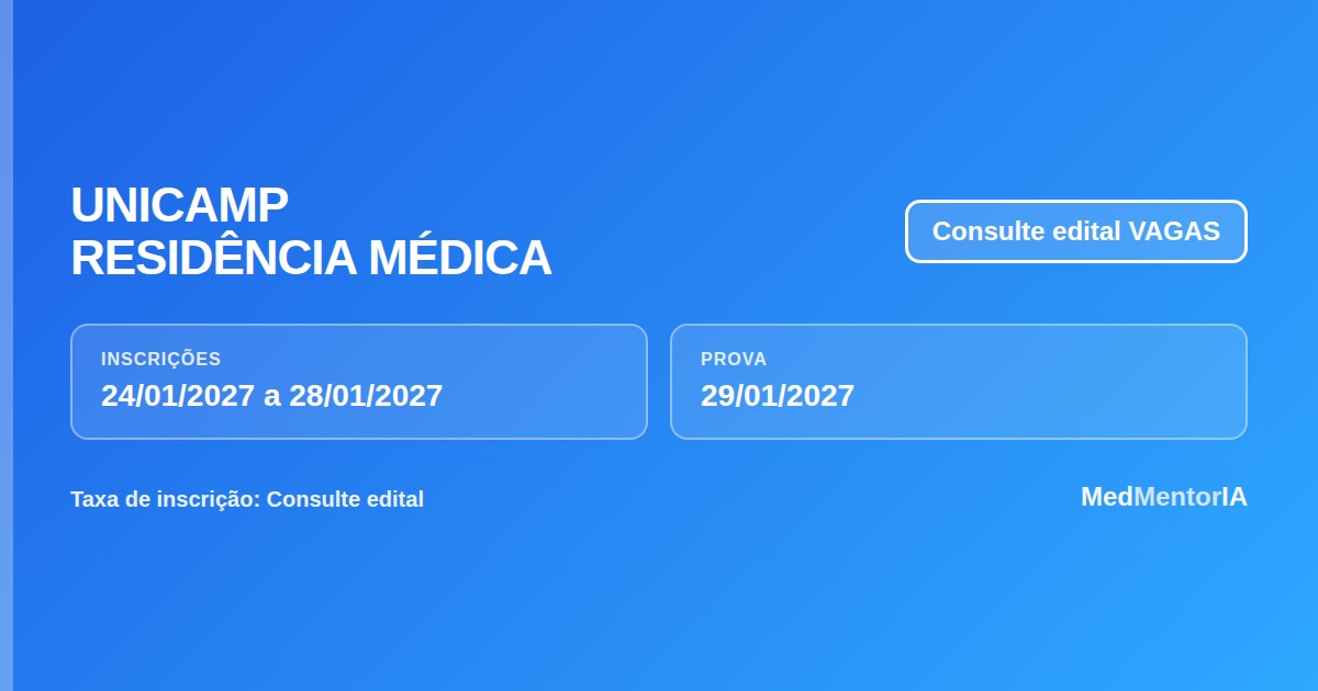 Residência Médica Hospital CEMA 2027: Datas Oficiais, Etapas da Prova e Estratégia de Preparação Baseada em Dados