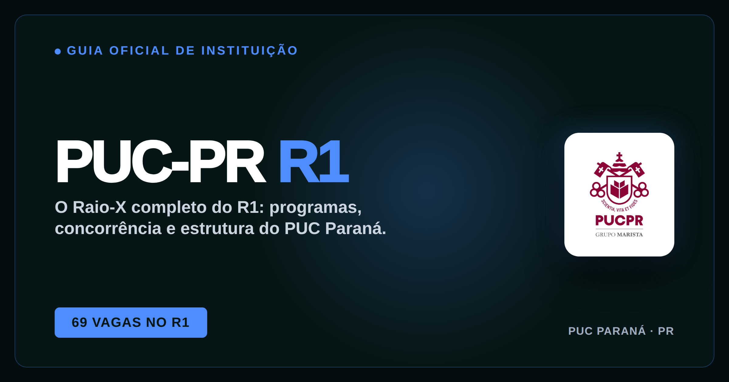 Prova PUCPR 2027: horários, o que levar e a disputa pelas 69 vagas do Hospital Universitário Cajuru