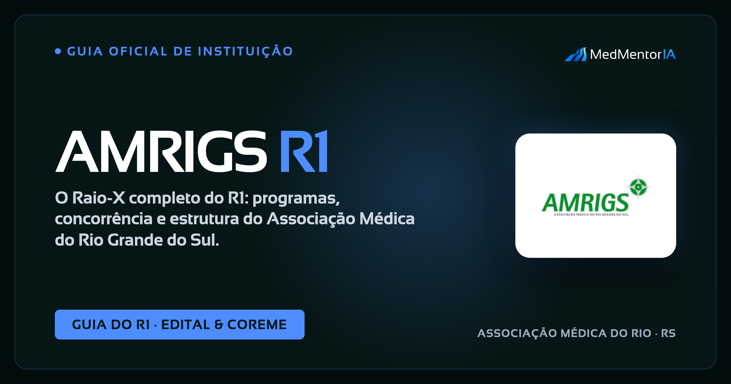 Residência Médica AMRIGS 2026/2027: edital, datas, prova e o mapa estratégico completo para a sua aprovação