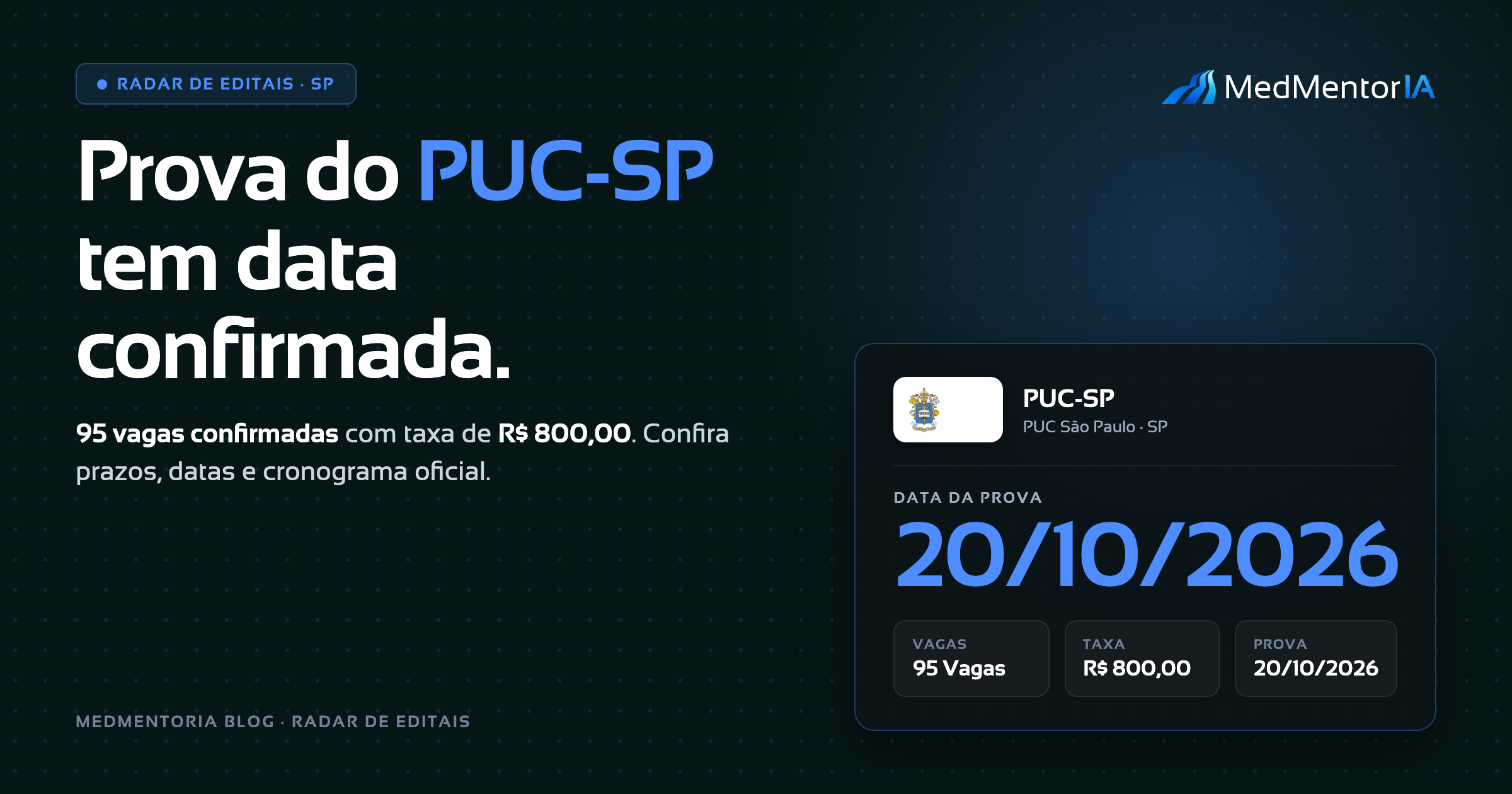 Residência Médica PUC-SP 2026/2027: Edital Completo, Datas, Vagas e Estratégia de Estudo