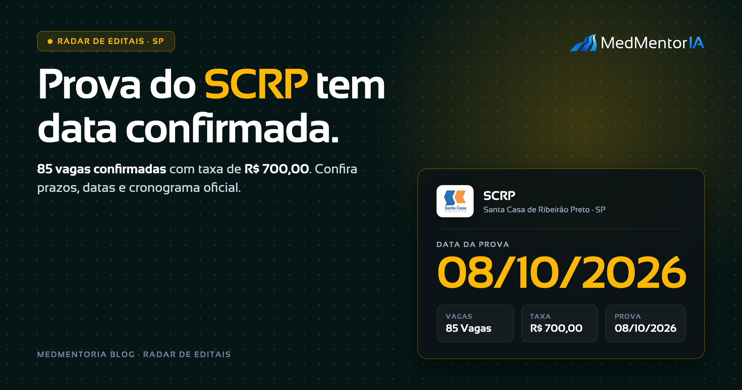 Residência Médica SCM-RP 2027: Edital, Vagas, Cronograma e Estratégia Completa para Aprovados