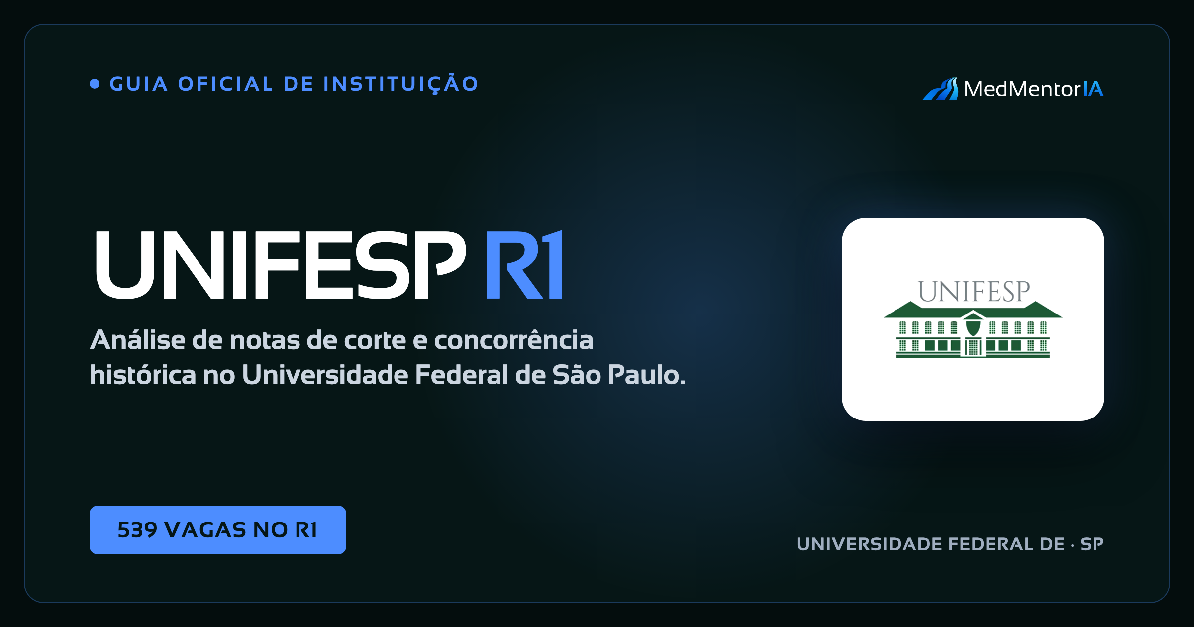Residência Médica UNIFESP: Notas de Corte e Concorrência