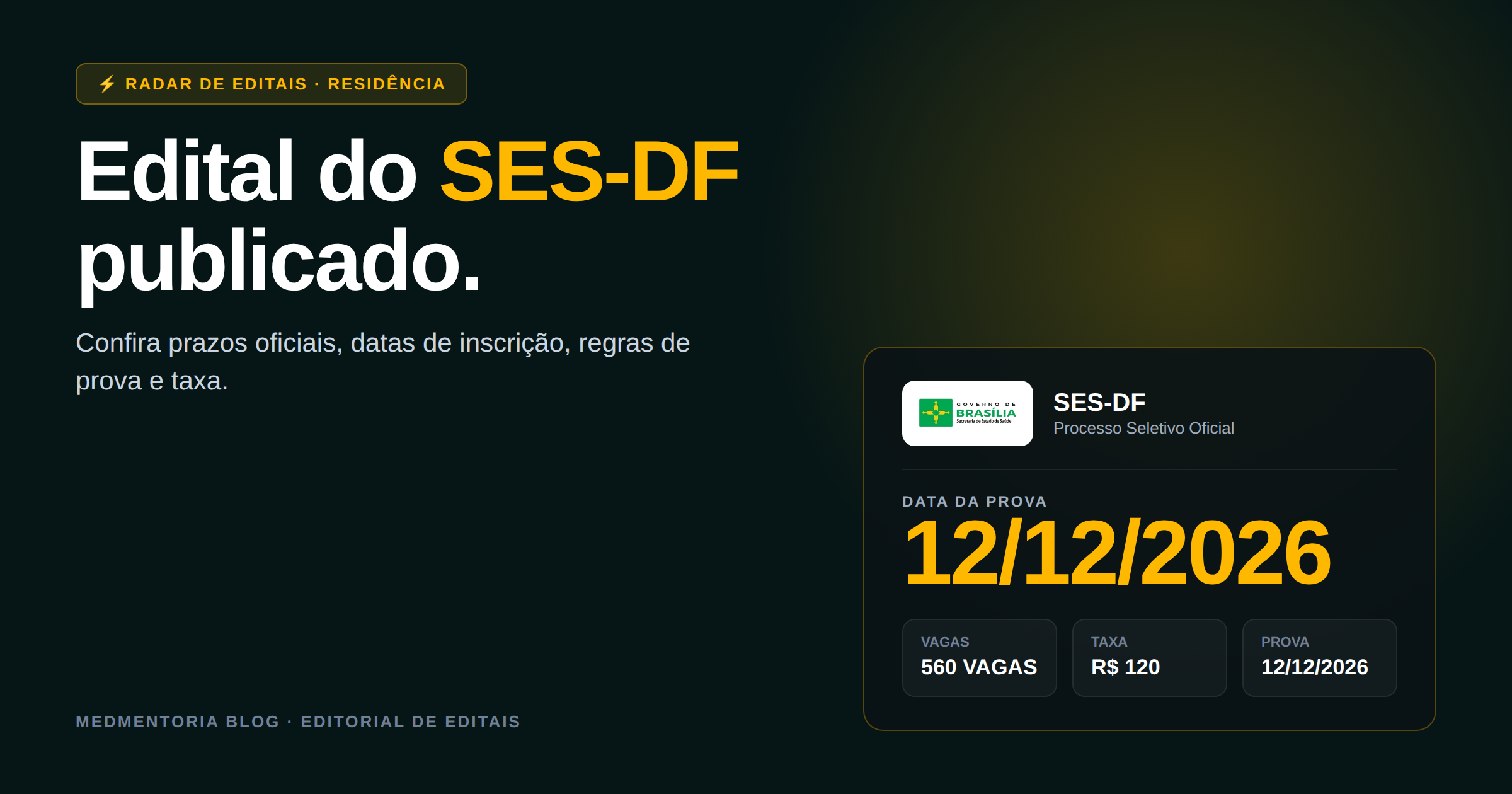 SES-DF 2027: Edital com 566 Vagas para Residência Médica Tem Datas e Regras Definidas