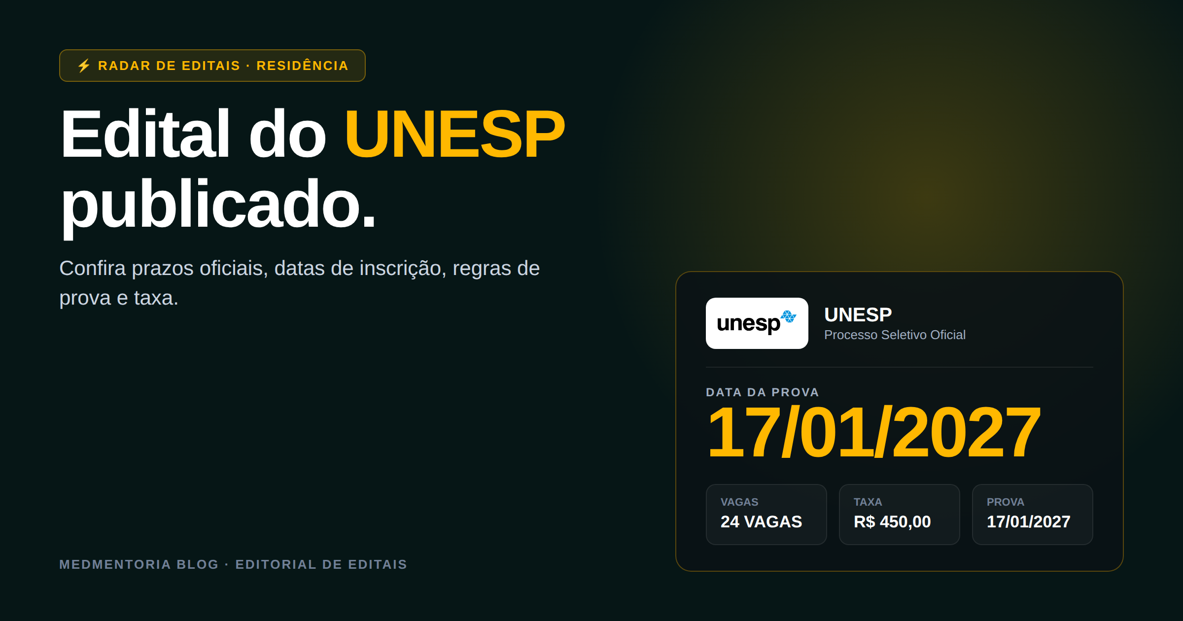 UNIP 2027: edital de Residência Médica é divulgado com 24 vagas de acesso direto e prova da Vunesp em janeiro